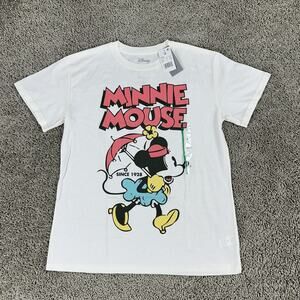Disney Minnie Mouse Shirt Mens Medium White Graphic Tee Since 1928 Short Sleeve